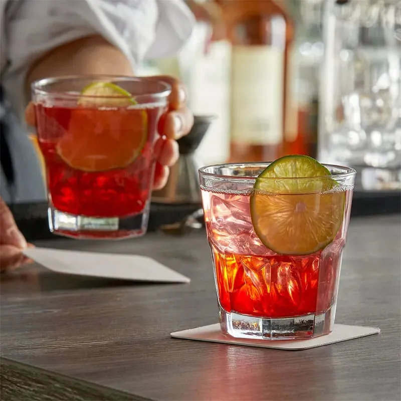 Morocco Whiskey Glasses Clear Crystal Beverageware | Set of 6 | 3 x 4 inches | 230ml